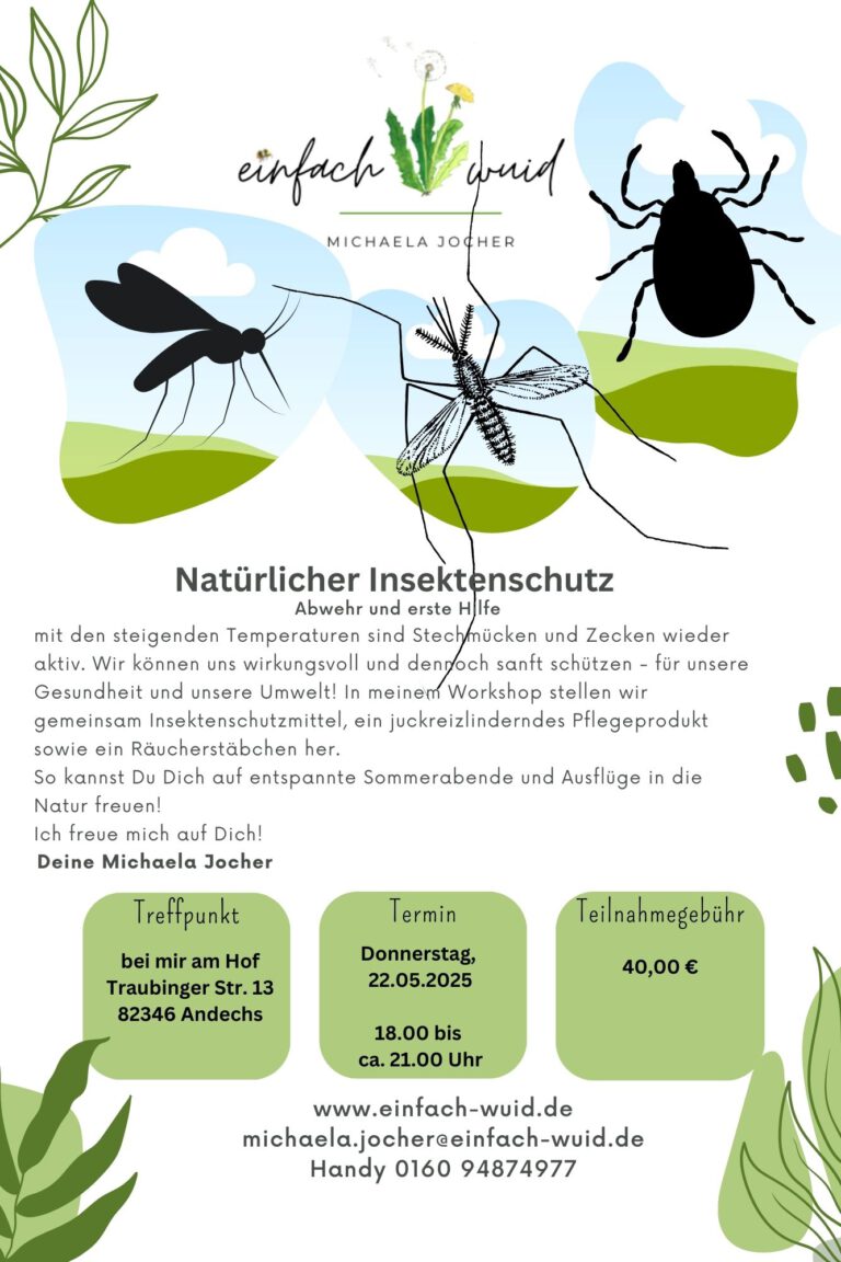 Natürlicher Insektenschutz - Abwehr und erste Hilfe 1 Flyer Natuerlicher Insektenschutz 2025
