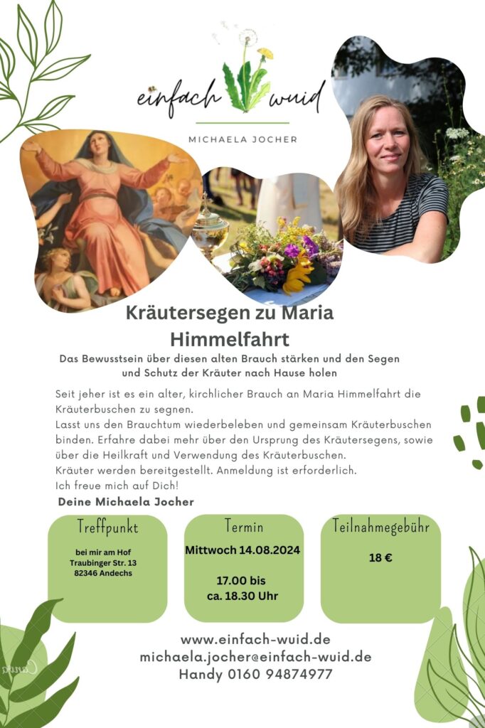 Flyer Kraeutersegen zu Maria Himmelfahrt