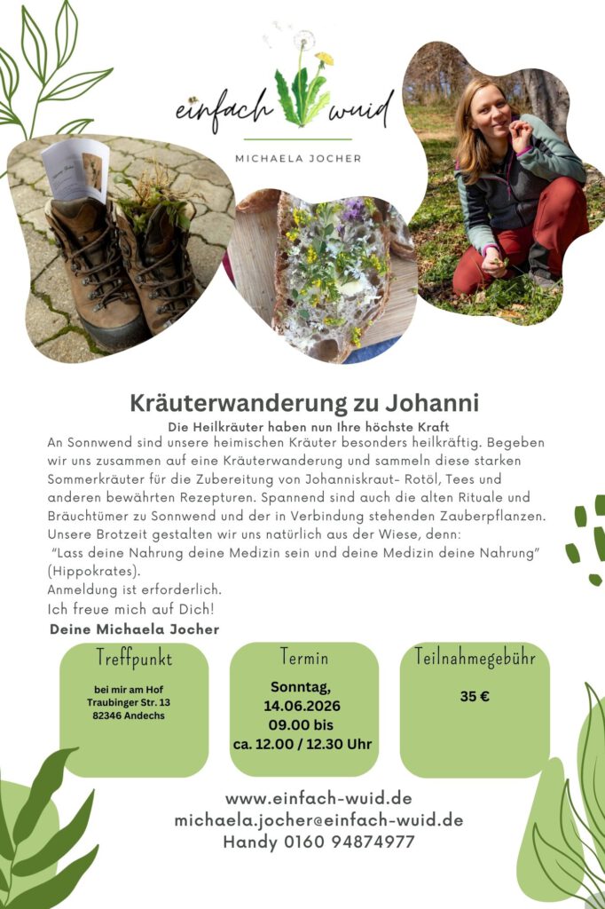 Flyer Kraeuterwanderung zu Johanni